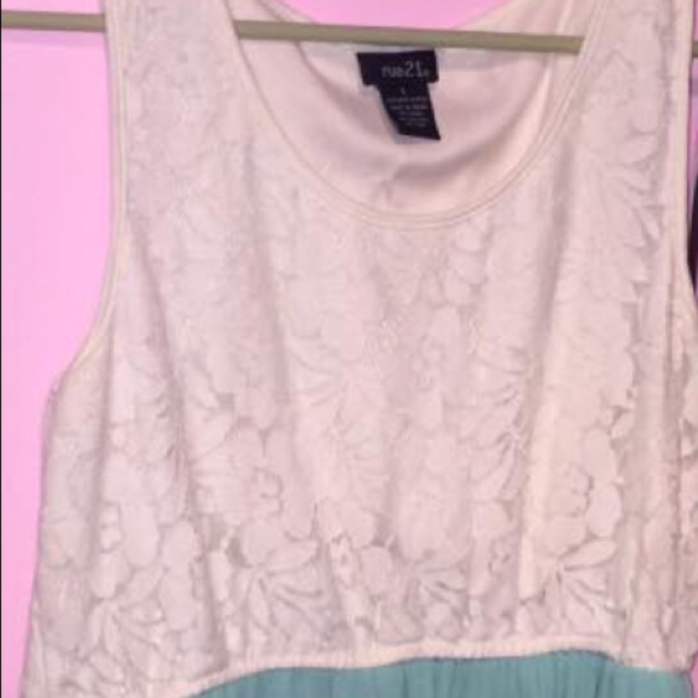 white and blue rue 21 dress